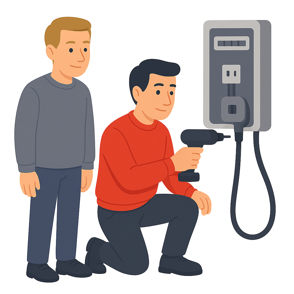 Monteurs voeren installatiewerk uit in Eindhoven